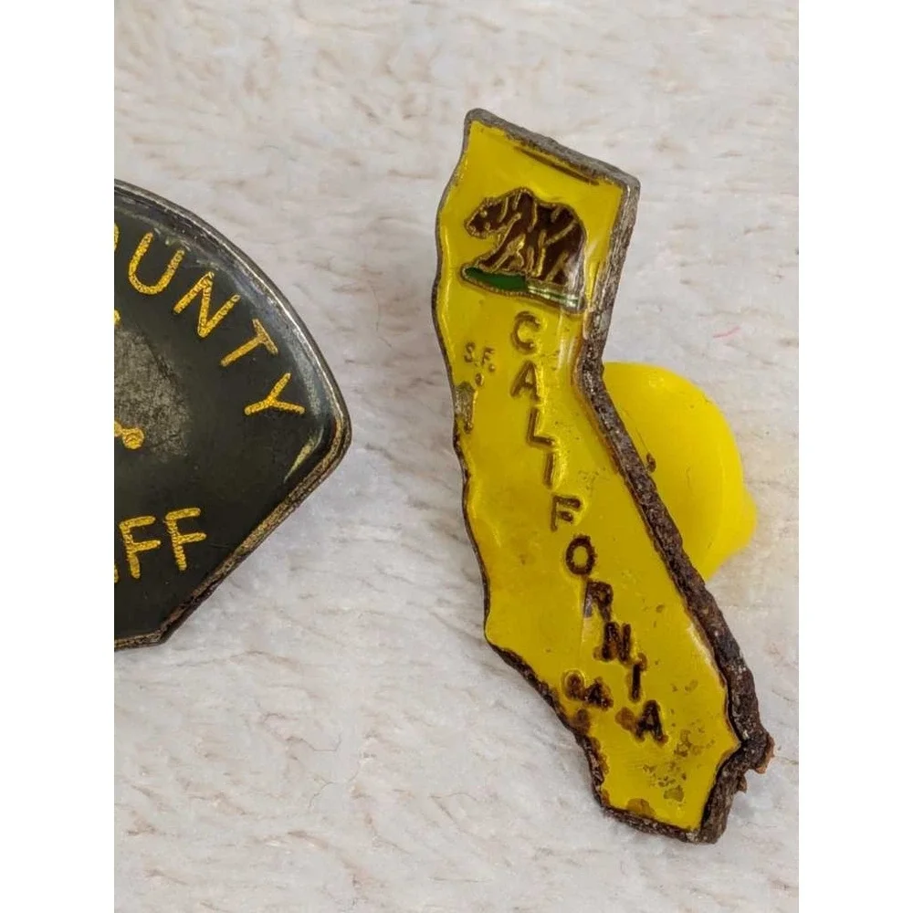 Orange County Sheriff California Bear State‎ Enamel Pin Lot - Set of 4